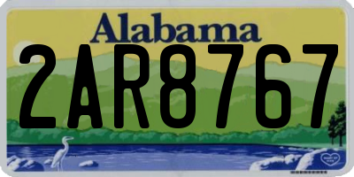 AL license plate 2AR8767