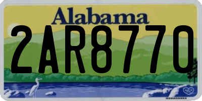 AL license plate 2AR8770