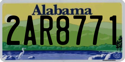 AL license plate 2AR8771