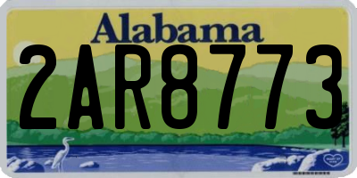 AL license plate 2AR8773