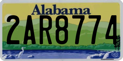 AL license plate 2AR8774