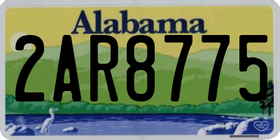 AL license plate 2AR8775