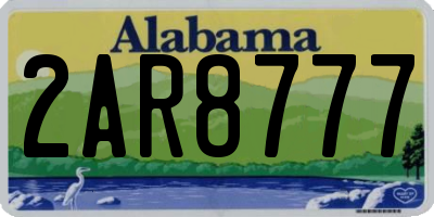 AL license plate 2AR8777