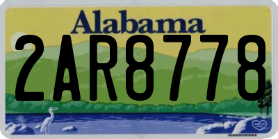 AL license plate 2AR8778