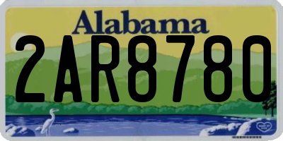 AL license plate 2AR8780