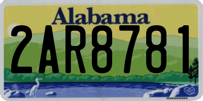 AL license plate 2AR8781