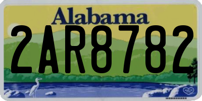 AL license plate 2AR8782
