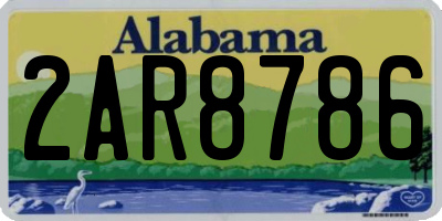 AL license plate 2AR8786