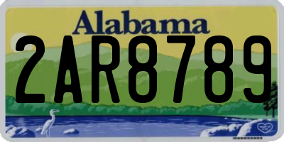 AL license plate 2AR8789