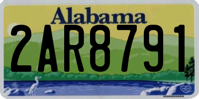 AL license plate 2AR8791