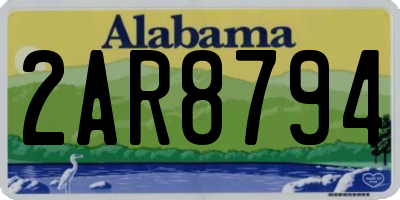 AL license plate 2AR8794