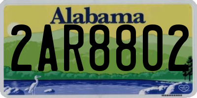 AL license plate 2AR8802