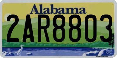 AL license plate 2AR8803