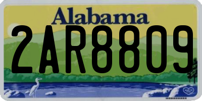 AL license plate 2AR8809