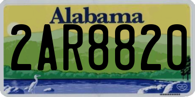 AL license plate 2AR8820