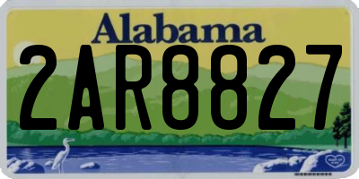 AL license plate 2AR8827