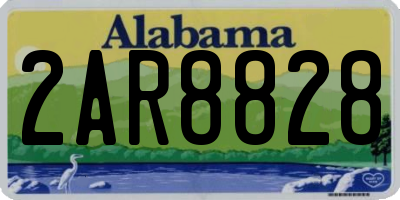 AL license plate 2AR8828