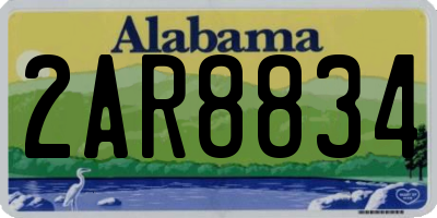 AL license plate 2AR8834