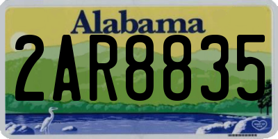 AL license plate 2AR8835