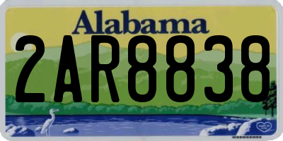 AL license plate 2AR8838