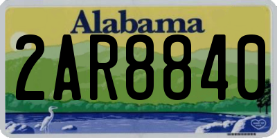AL license plate 2AR8840