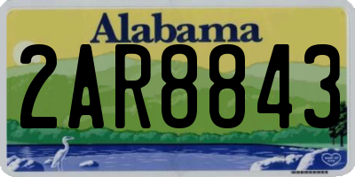 AL license plate 2AR8843