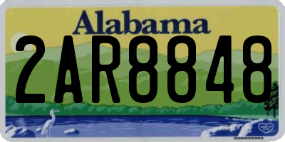 AL license plate 2AR8848