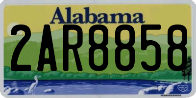 AL license plate 2AR8858