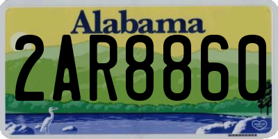AL license plate 2AR8860