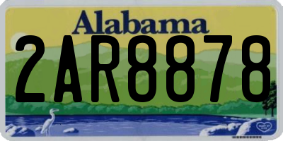 AL license plate 2AR8878
