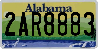 AL license plate 2AR8883
