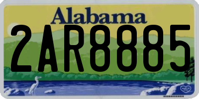 AL license plate 2AR8885
