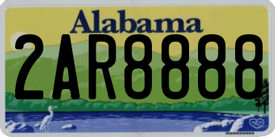 AL license plate 2AR8888