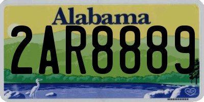 AL license plate 2AR8889