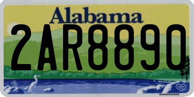 AL license plate 2AR8890