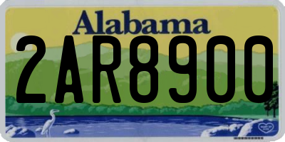 AL license plate 2AR8900