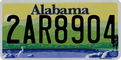 AL license plate 2AR8904