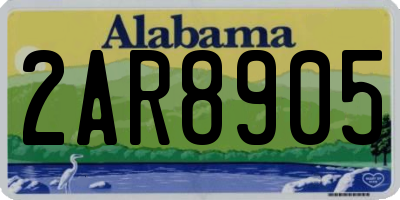 AL license plate 2AR8905