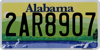 AL license plate 2AR8907