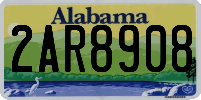 AL license plate 2AR8908