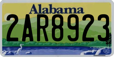 AL license plate 2AR8923