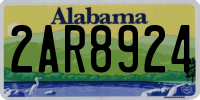 AL license plate 2AR8924