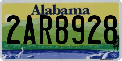 AL license plate 2AR8928