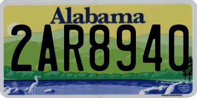 AL license plate 2AR8940