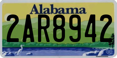 AL license plate 2AR8942