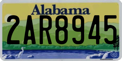 AL license plate 2AR8945