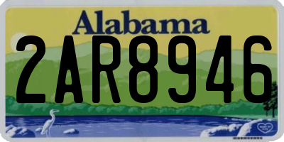 AL license plate 2AR8946