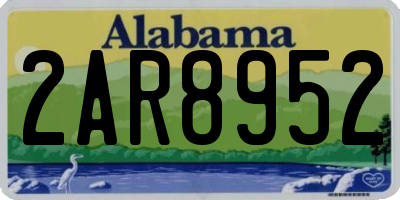 AL license plate 2AR8952