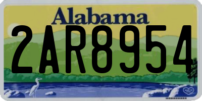 AL license plate 2AR8954