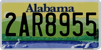 AL license plate 2AR8955